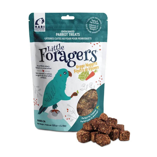 HARI Little Foragers Veggie Nuggets – oven-baked parrot treats for training, no artificial additives