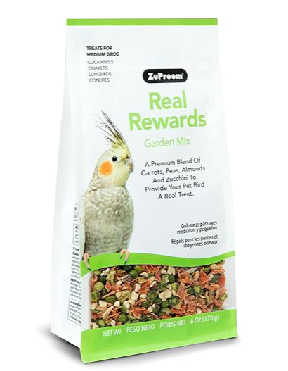ZuPreem "Real Rewards - Garden Mix" Vegetable & Nut Treats For Medium Birds 6oz