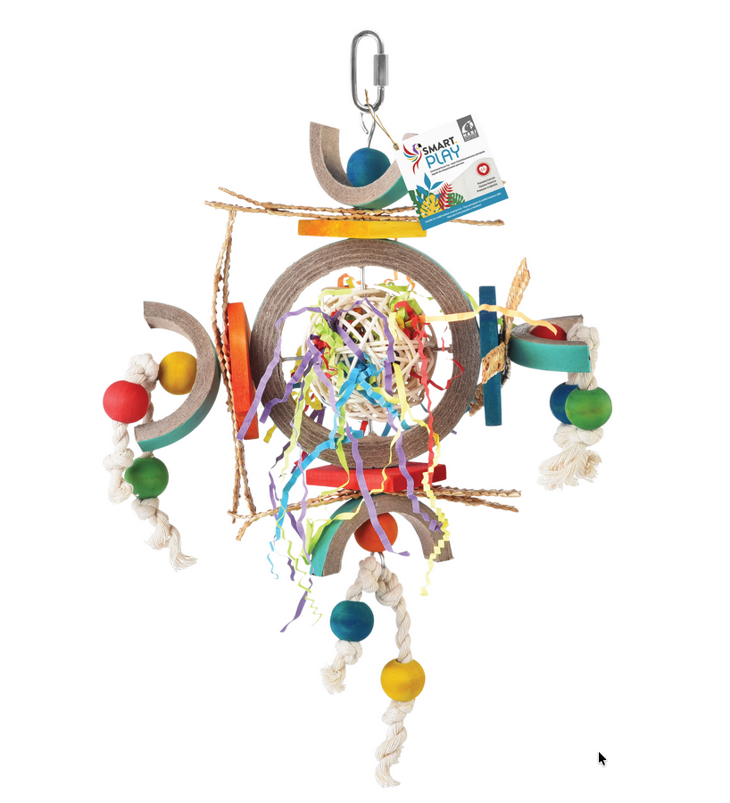 HARI Smart Play Enrichment Parrot Toy - Space Station - Small