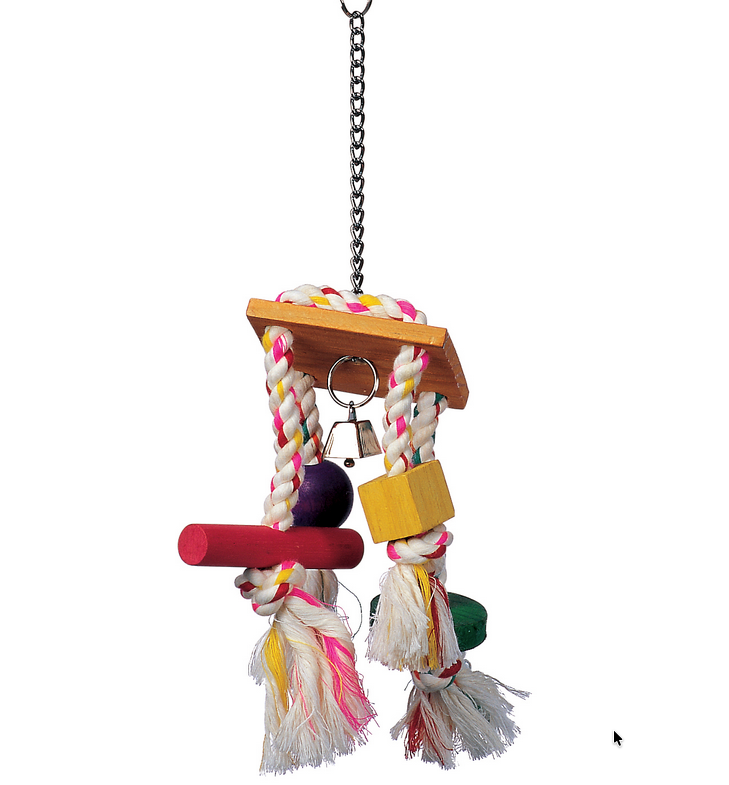 Living World Junglewood Bird Toy - Rope Chime with Bell