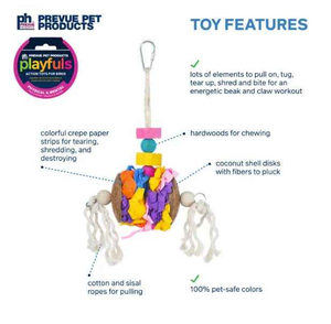 Prevue Accordion Crinkle Bird Toy
