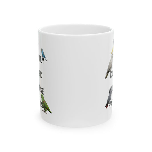 Parrot Mug — Funny Bird Lover Ceramic Coffee Cup (11oz/15oz)