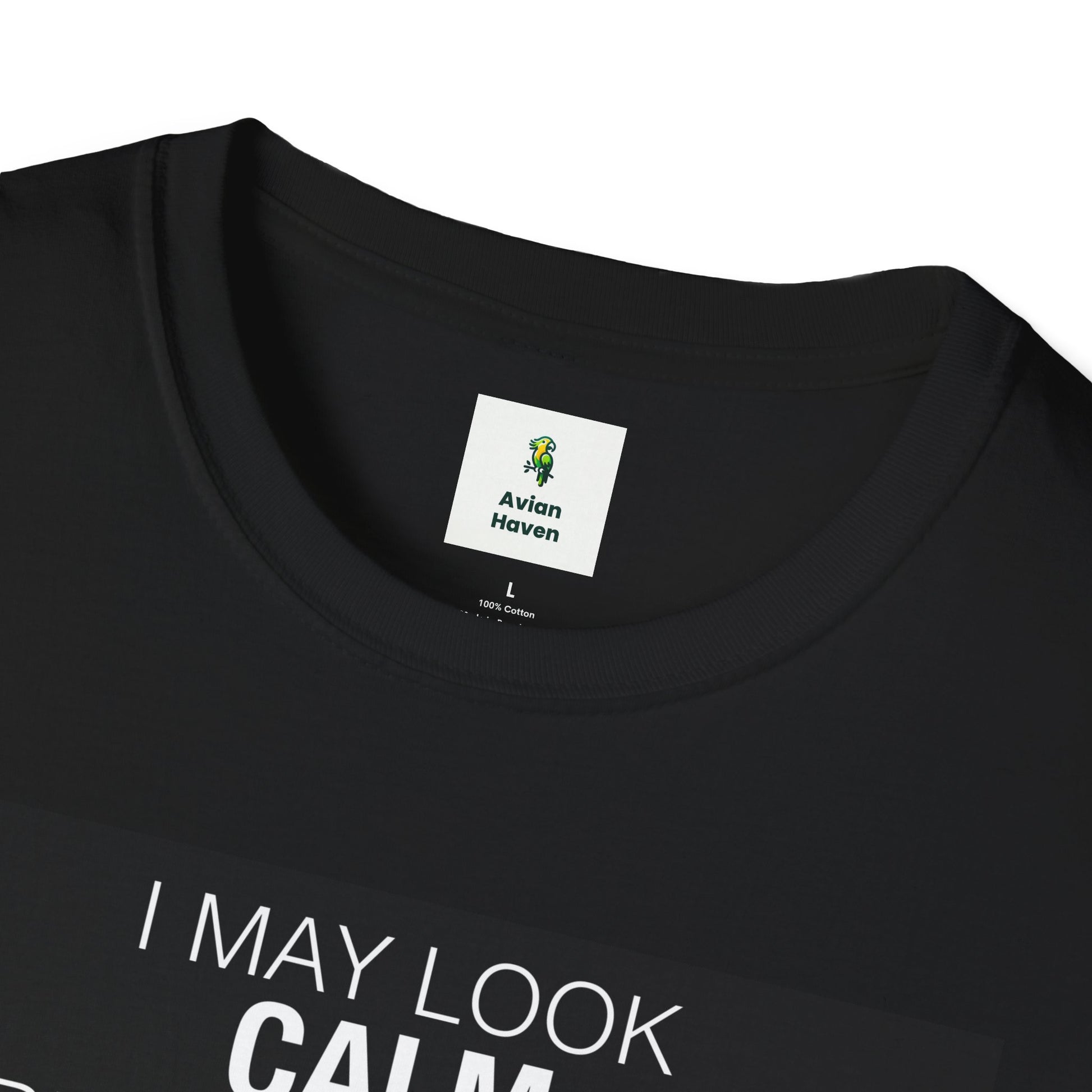 Funny Cockatiel T-Shirt — "I May Look Calm But In My Head I've Bitten You 3 Times" Bird Lover Tee