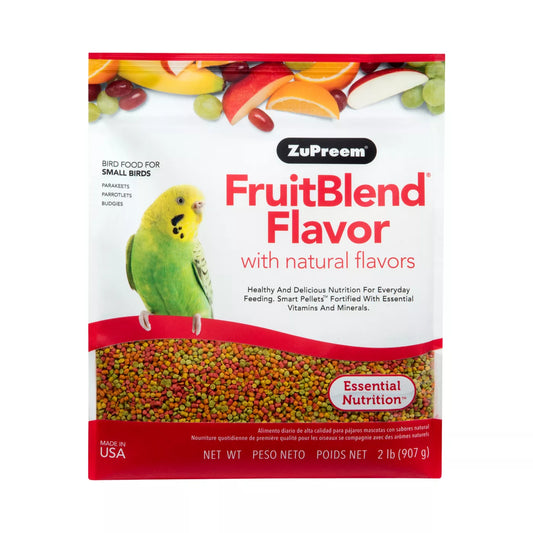 ZuPreem "Fruitblend" Food For Parakeet, Budgies, Parrotlet & Small Birds - 2lbs