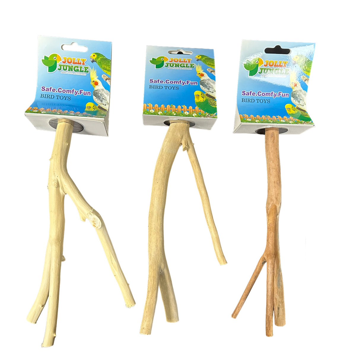 Multi Branch Natural Wood Perch