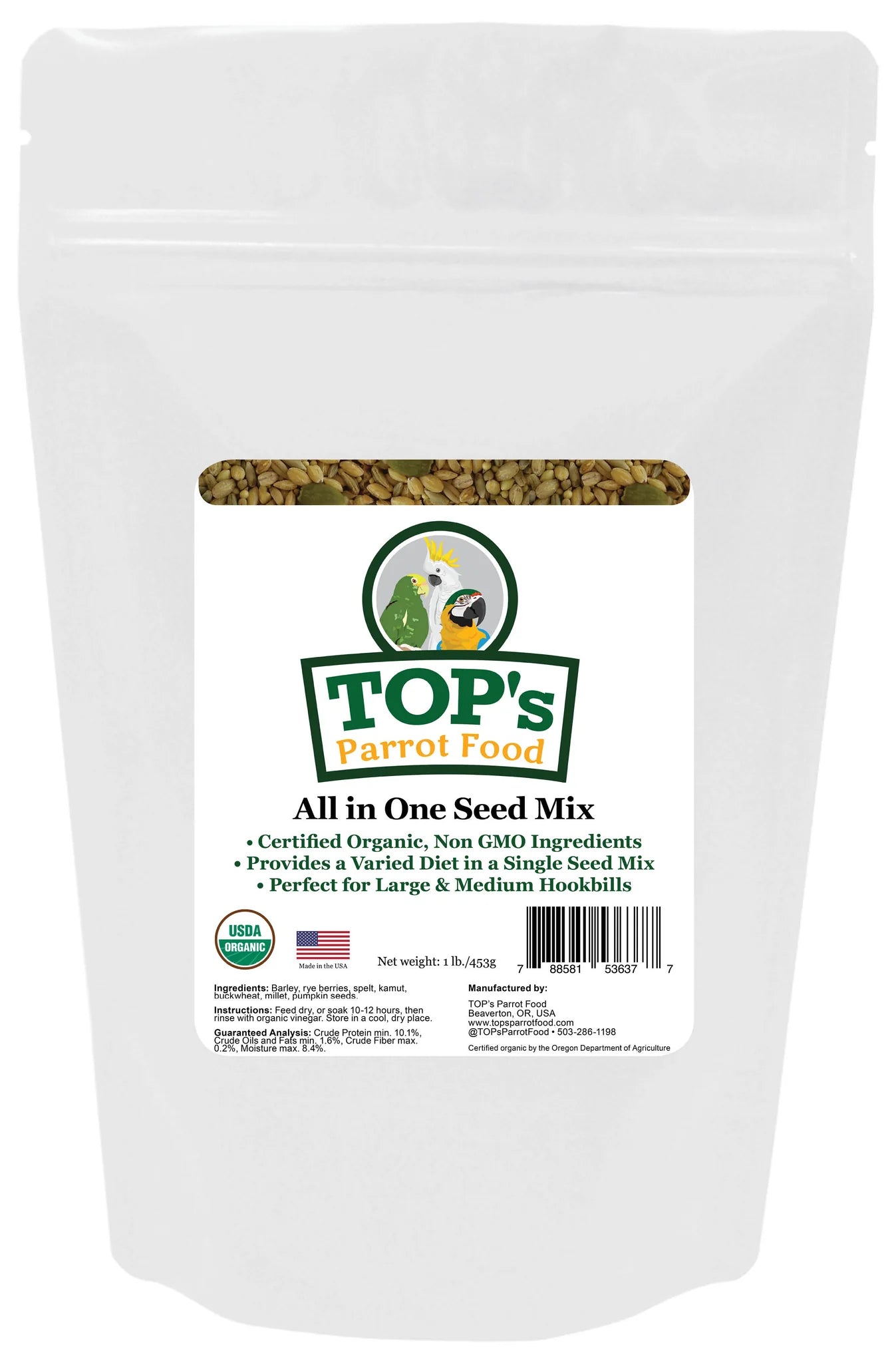 TOP's Organic All-in-One Seed Mix - 1lb