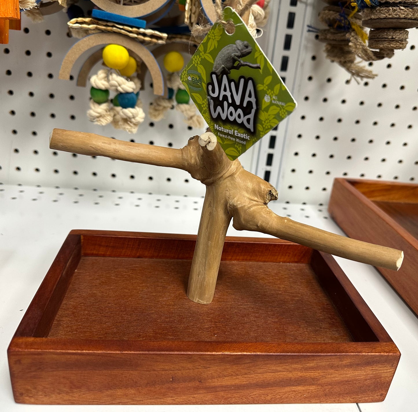 XSmall Java Wood Table Top Play Stand - 8"x5"x11"