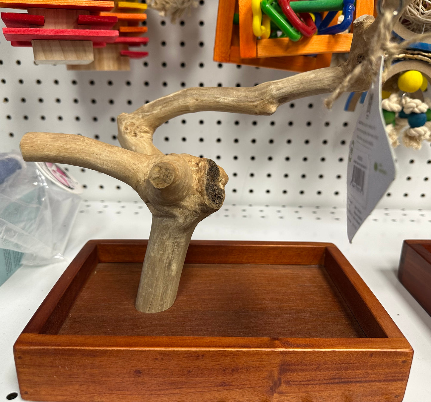 XSmall Java Wood Table Top Play Stand - 8"x5"x11"