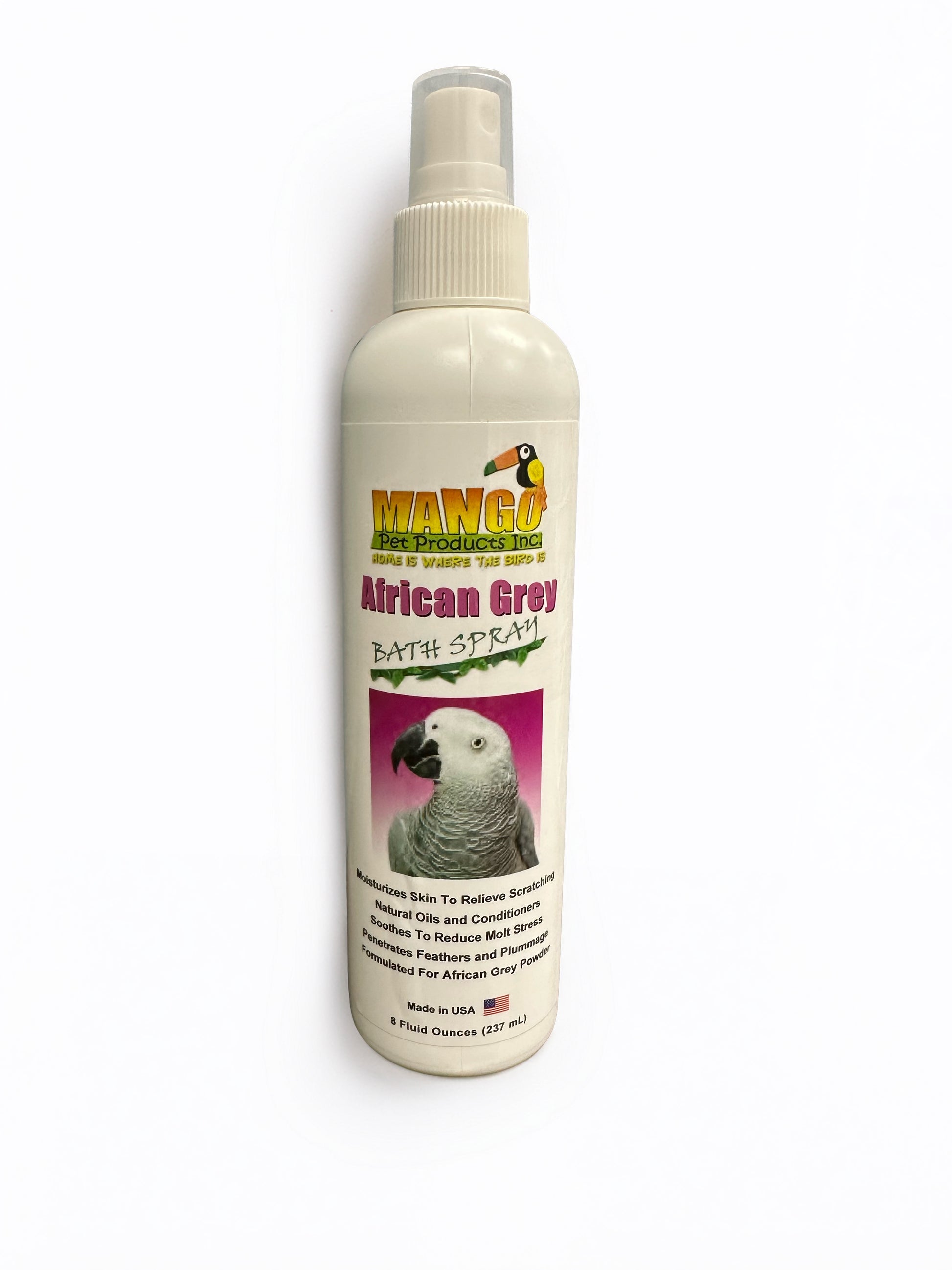 Vaporisateur pour Bains d'Oiseaux Gris du Gabon - 8 oz