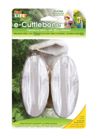 Penn Plax E2 Cuttlebone Natural 2 Pack with Clip