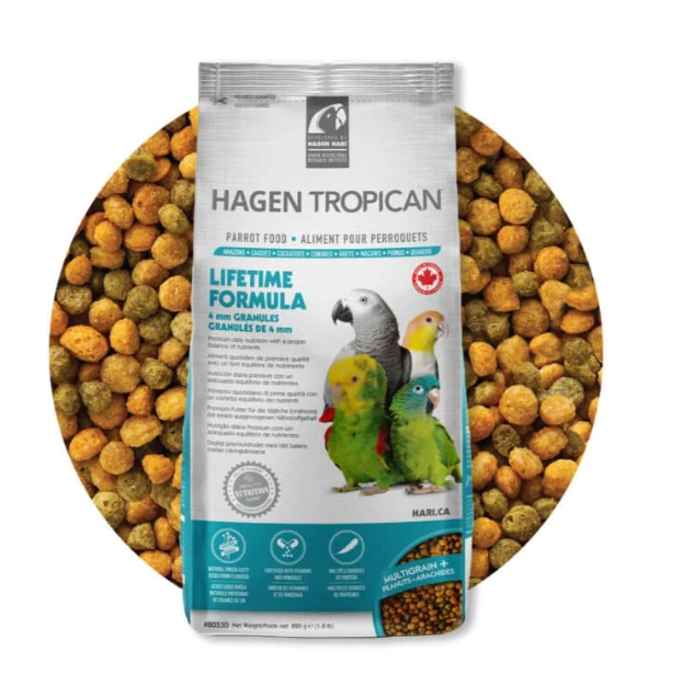 Tropican 鹦鹉终身配方颗粒粮 - 4 毫米颗粒