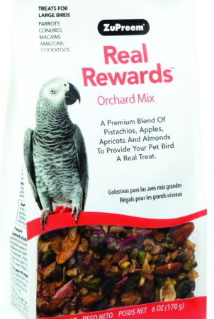ZuPreem "Real Rewards - Orchard Mix" Fruit & Nut Treats For Large Birds 6oz