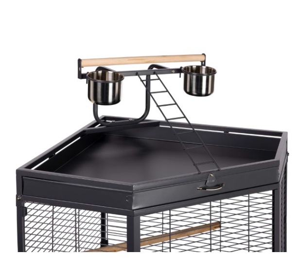 Prevue Corner Cage with Playtop