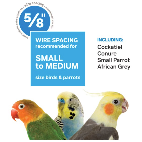 Prevue Corner Cage with Playtop