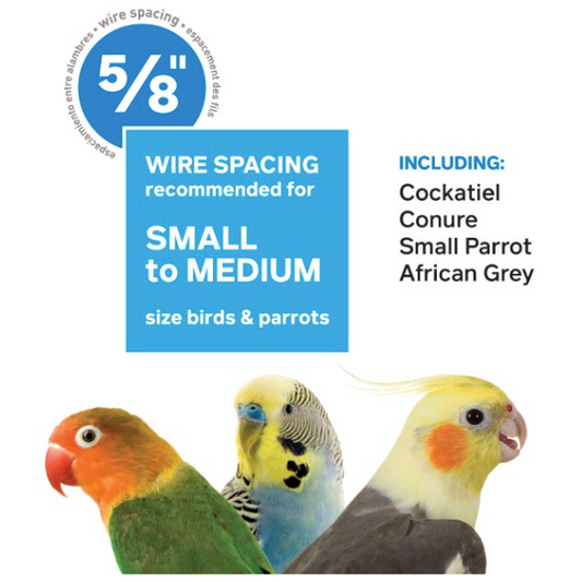 Prevue Corner Cage with Playtop