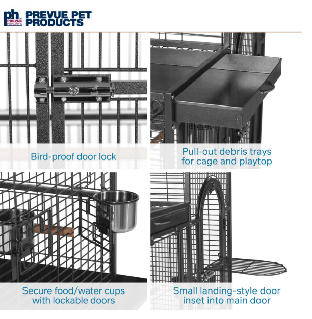Prevue Deluxe Parrrot Bird Cage with Playtop