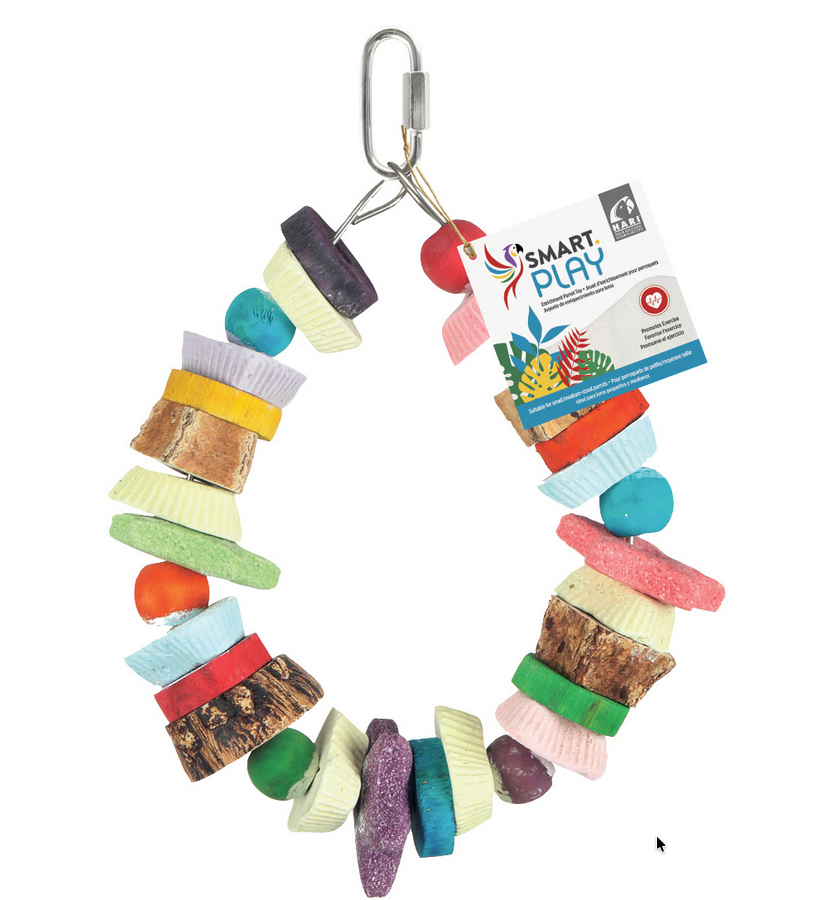 HARI Smart Play Enrichment Parrot Toy - Cookie Ring