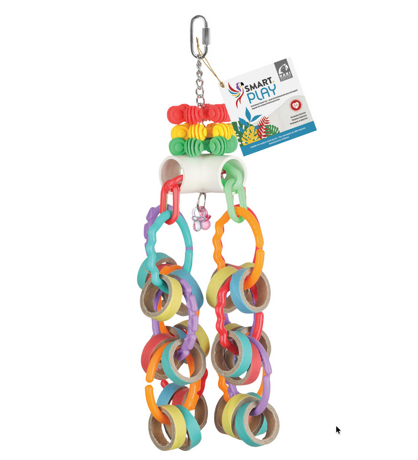 HARI Smart Play Enrichment Parrot Toy - Bagel Cascade