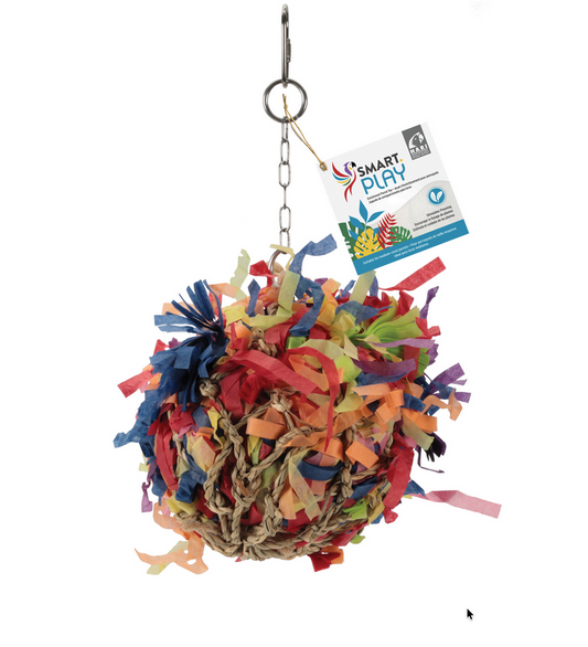 HARI Smart Play Enrichment Parrot Toy - Super Shredding Ball
