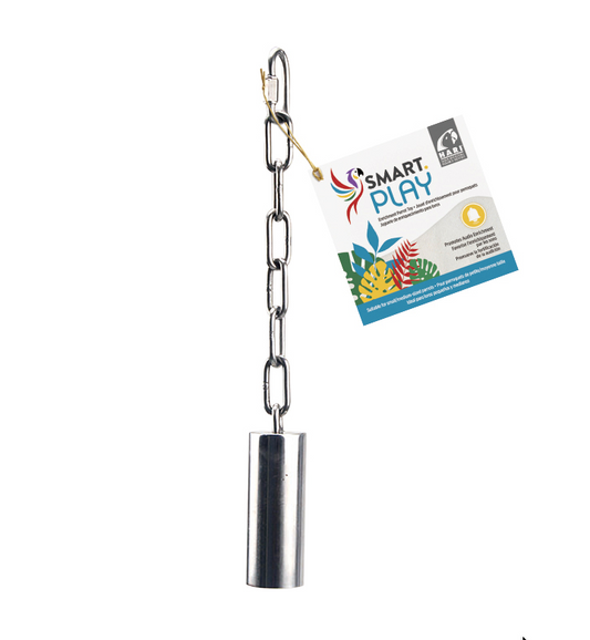 HARI Smart Play Enrichment Parrot Toy - Stainless Steel Bell