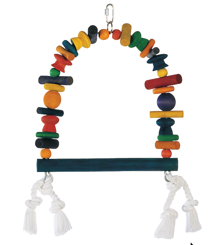 Living World Junglewood Bird - Toy Wood and Rope Swing - Large