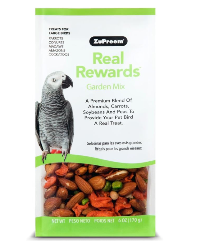 ZuPreem "Real Rewards - Garden Mix" Vegetable & Nut Treats For Large Birds 6oz