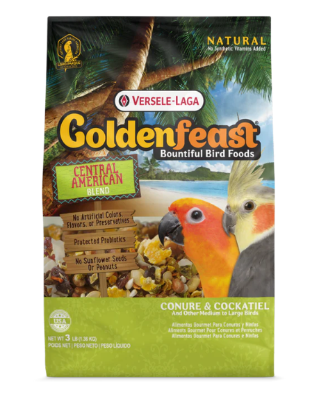 Golden Feast Central American Blend - 3lb - Conure & Cockatiel