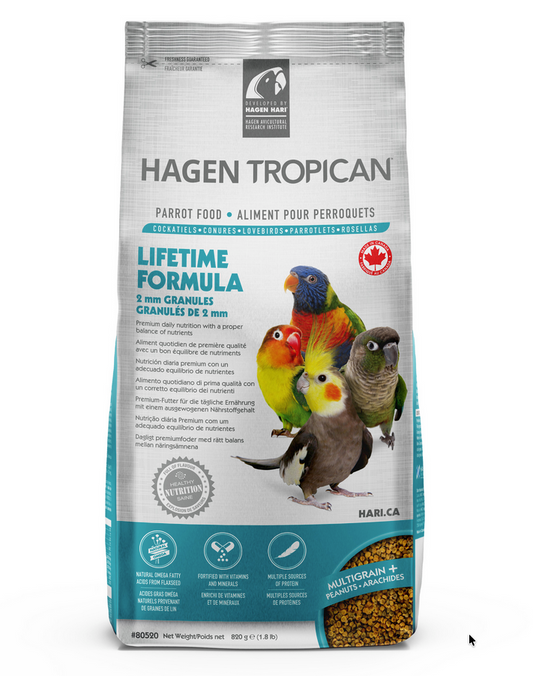 Tropican Lifetime Formula Granules for Cockatiels - 820 g (1.8 lb)
