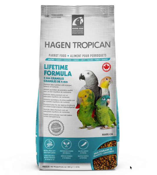Tropican Lifetime Formula Granules for Parrots - 820 g (1.8 lb)