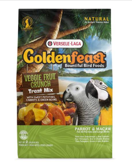 Golden Feast Veggie Fruit Crunch - Parrot/Macaw/LRG Birds