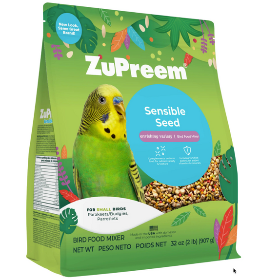ZuPreem "Sensible Seed" Food For Parakeet, Budgies, Parrotlet & Small Birds