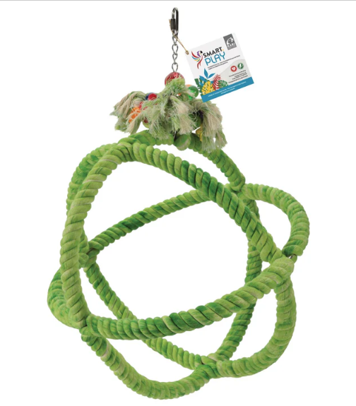HARI Smart Play Enrichment Parrot Toy - Roper Orbiter Perch n Swing
