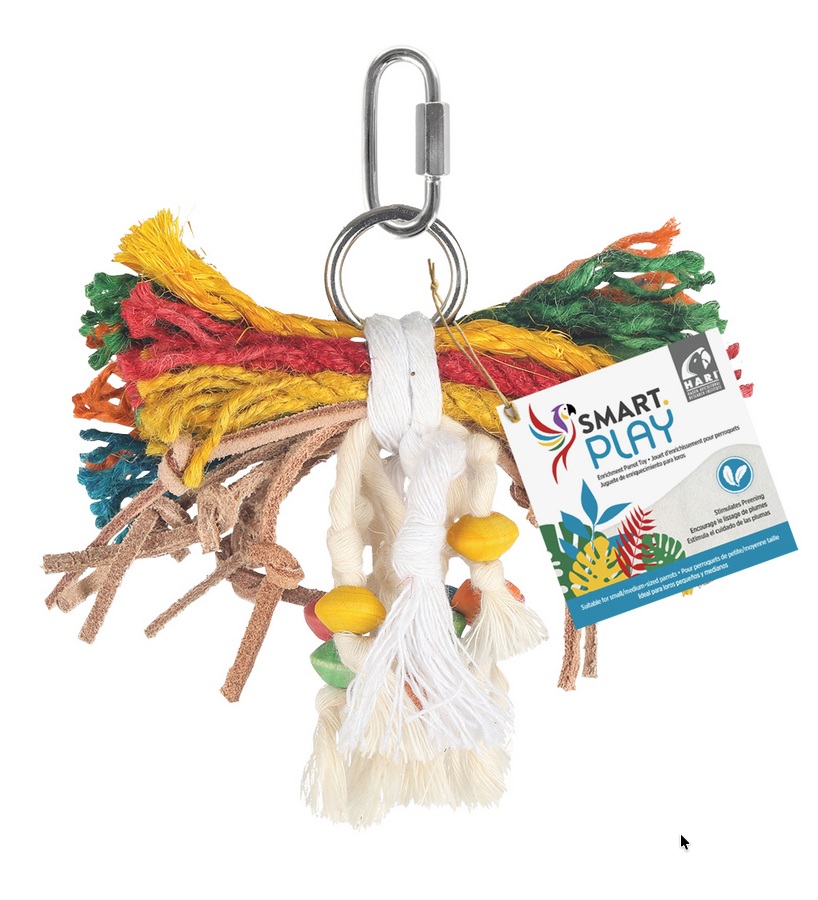 HARI Smart Play Enrichment Parrot Toy - Leather Kabob