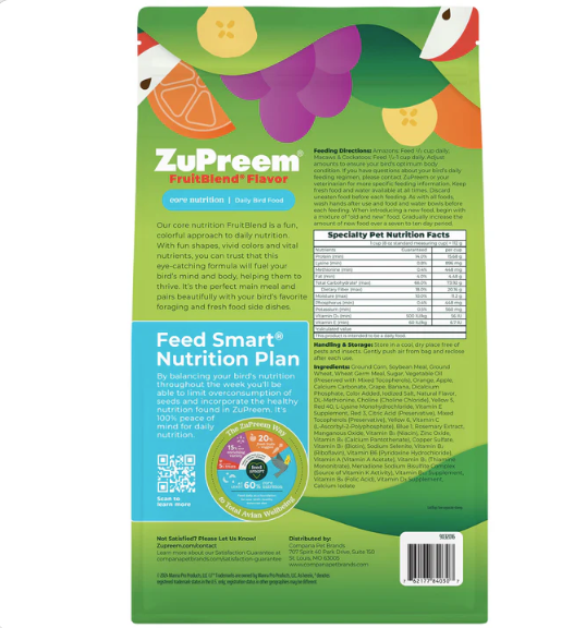ZuPreem Fruitblend Flavor Large Birds