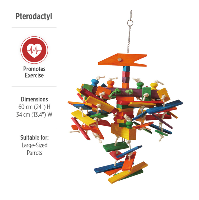 HARI Smart Play Enrichment Parrot Toy - Pterodactyl