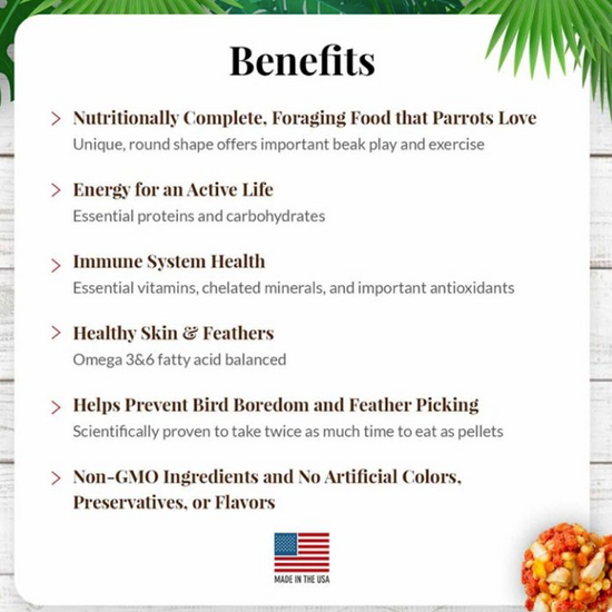 Lafeber Tropical Fruit Nutri-Berries for Parrots 10 oz