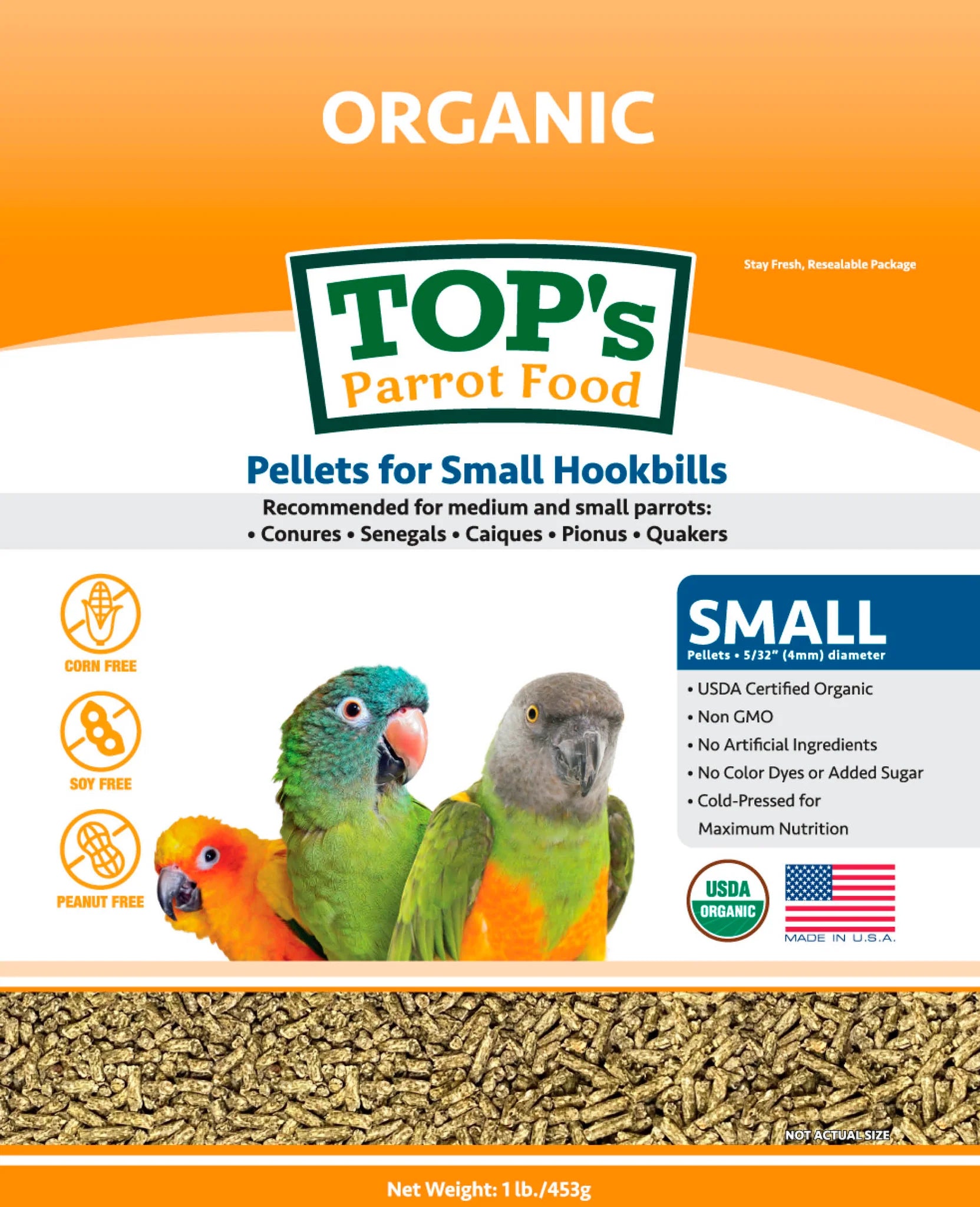 TOP's Parrot Food Small Pellets