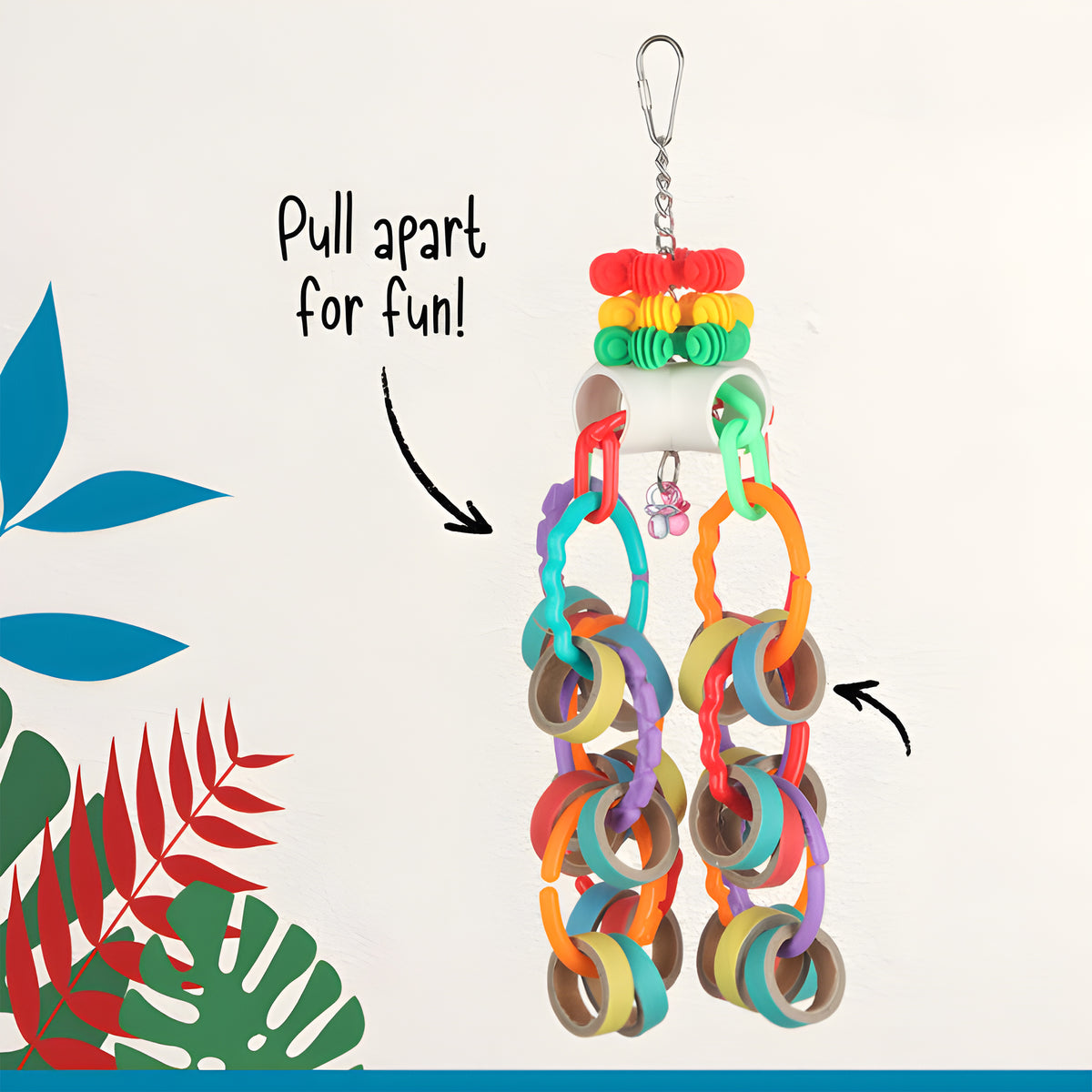 HARI Smart Play Enrichment Parrot Toy - Bagel Cascade