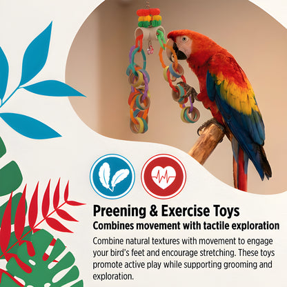 HARI Smart Play Enrichment Parrot Toy - Bagel Cascade