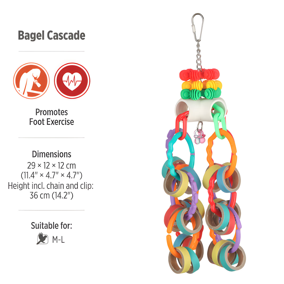HARI Smart Play Enrichment Parrot Toy - Bagel Cascade
