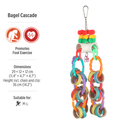 HARI Smart Play Enrichment Parrot Toy - Bagel Cascade