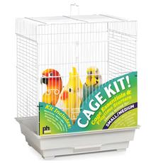 Square Top Bird Cage Kit White